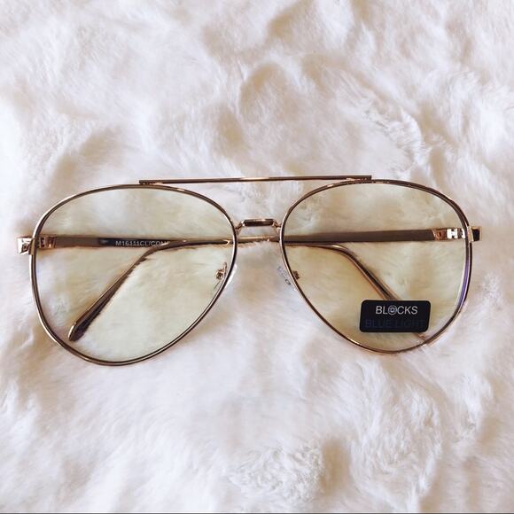 Stylens Accessories - Jane Gold Aviator Computer Blue Light Glasses